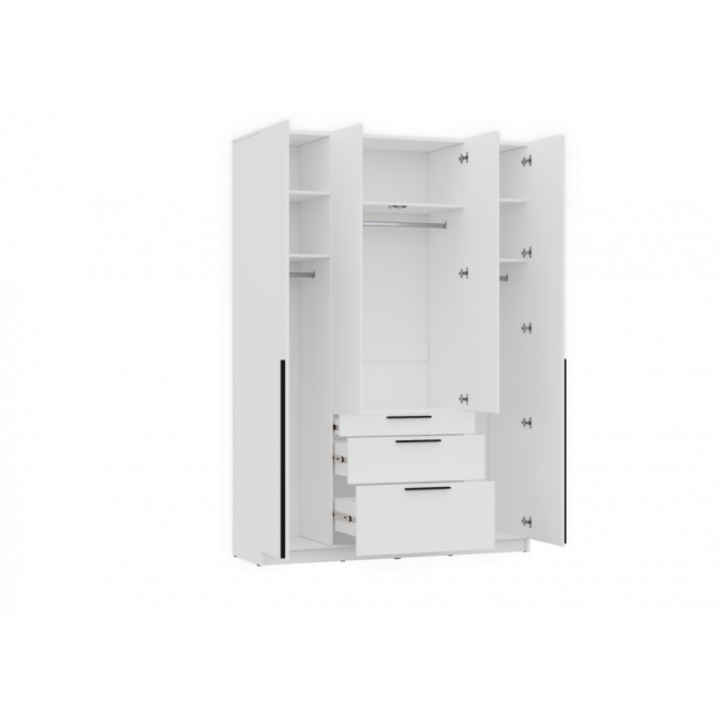 ГРЕЙС_Шкаф ШК-004 (1600мм.) Корпус — Белый (Гладкий) купить с бесплатной доставкой в любой город ЛНР